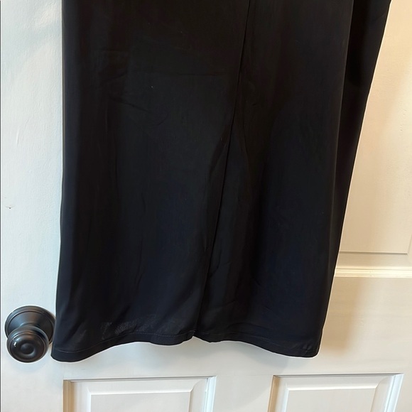 Cooperative Black Scalloped High Neck Sheath Cocktail Mini Dress - Size Medium - Picture 9 of 14